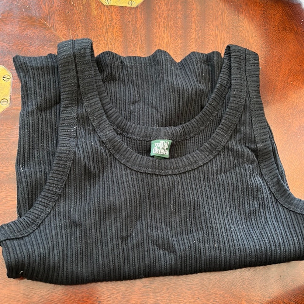 Blank ribbed tank top